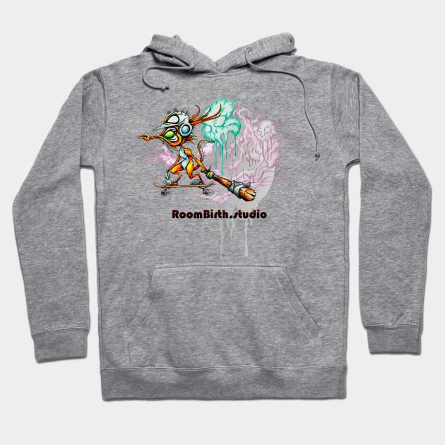 skater fox t-shirt 3 Hoodie by roombirth